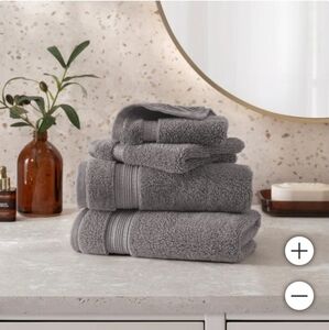 (5)Charisma Soft 100% Hygro Cotton 4-piece Hand and Washcloth Towel Set